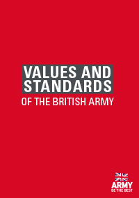 VALUES AND STANDARDS OF THE BRITISH ARMY publication front cover