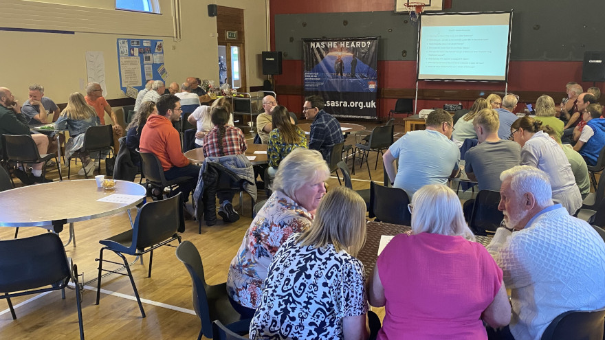 The quiz night in full swing.