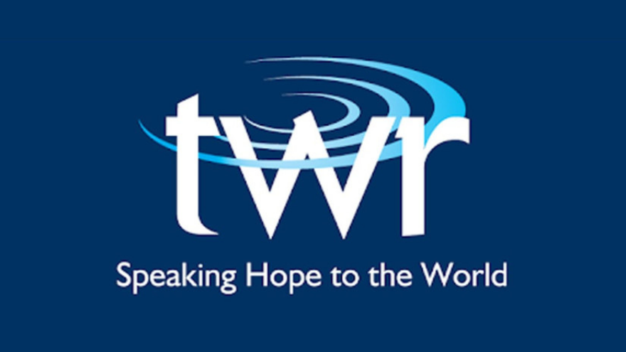 Trans World Radio Logo which has the wording twr speaking hope to the world